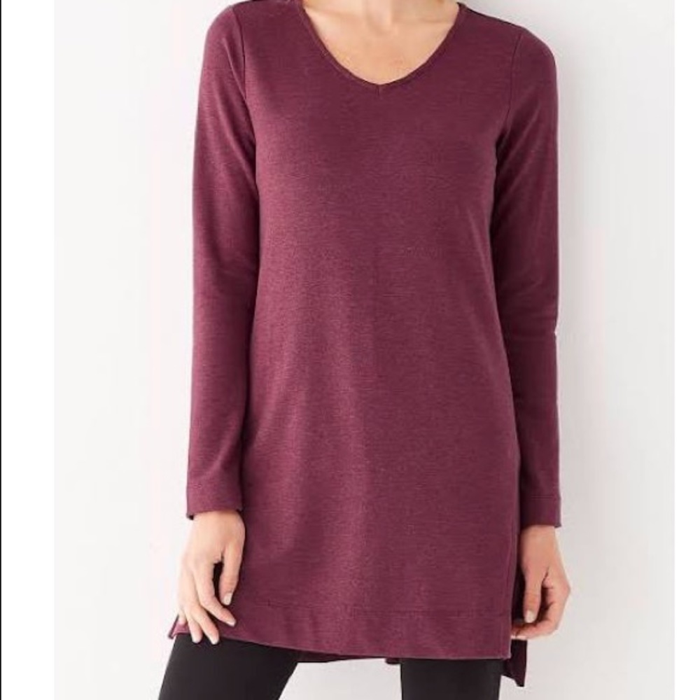 J. Jill V-Neck Tunic Sweater